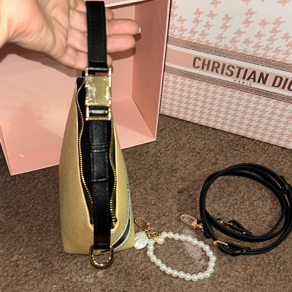 Authentic Dior Mini Bag VIP with Box, Strap, and Sea Shell Charm - Picture 2 of 8